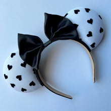 Load image into Gallery viewer, Black Velvet Hearts Ears