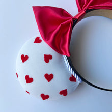 Load image into Gallery viewer, Red Velvet Hearts Ears