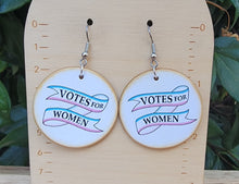 Load image into Gallery viewer, Votes for Women large earrings
