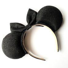 Load image into Gallery viewer, Black Glitter ears
